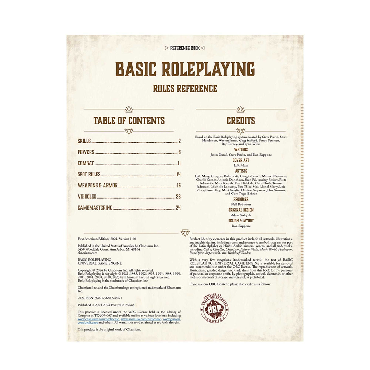 Basic Roleplaying: GameMaster Pack