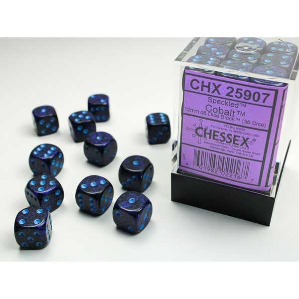 d6 Dice: Set of 36 - Speckled Cobalt