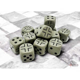 WW2 Dice German Opaque Dark Grey/black 16mm d6 Dice Block