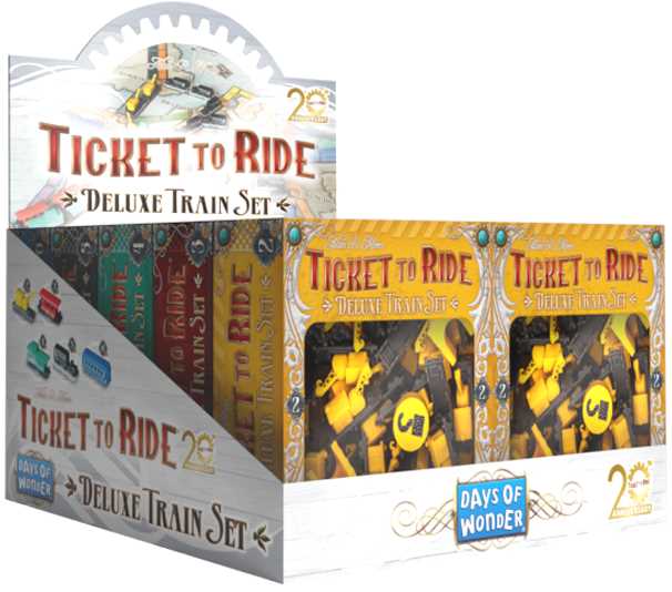 Ticket to Ride 20th Anniversary Deluxe train set Display