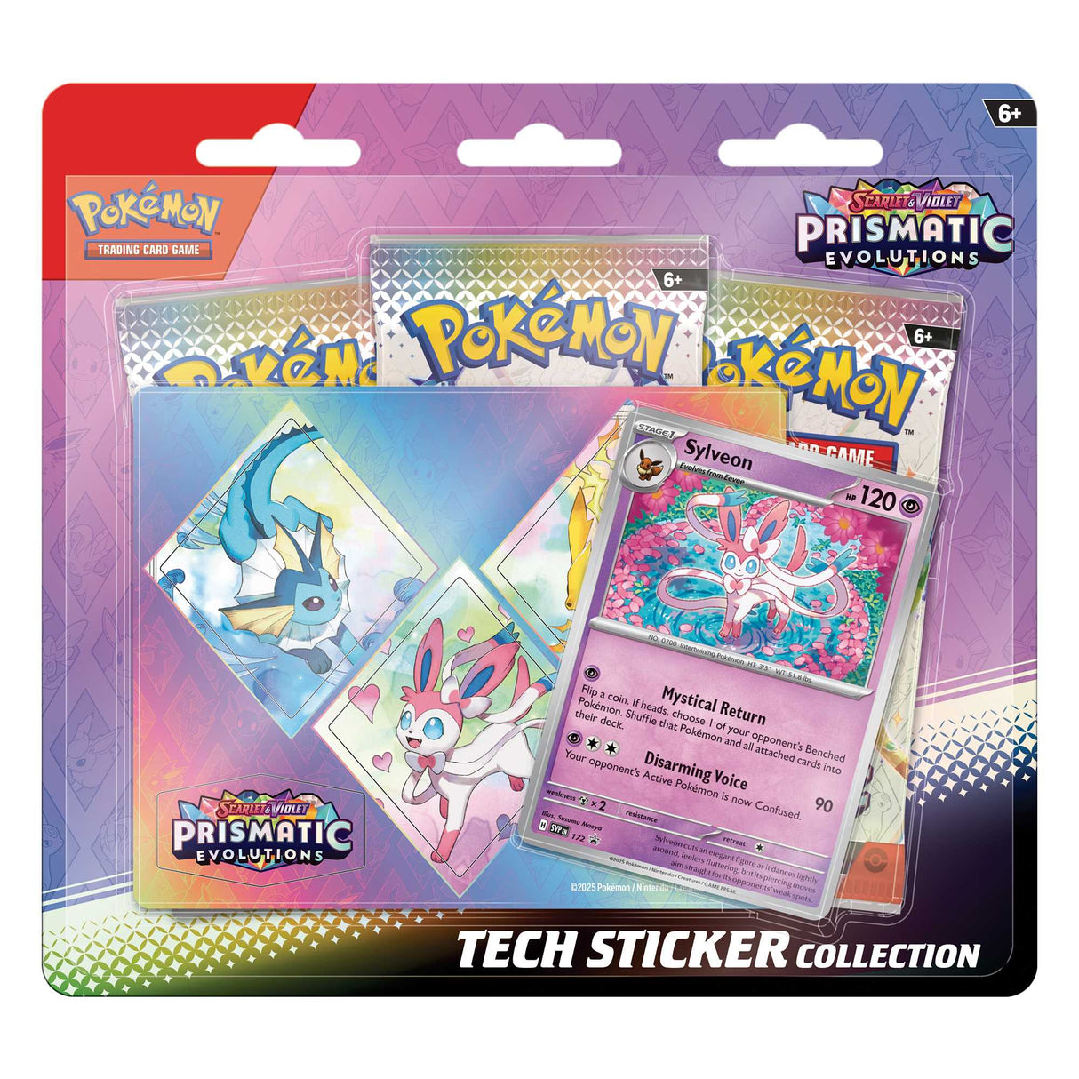 Pokémon TCG: Scarlet & Violet 8.5 – Prismatic Evolutions - Tech Sticker Collection- Assorted Display