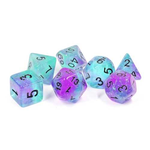 Sirius Dice: Peacock Glowworm Polyhedral Dice Set