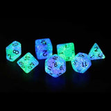 Sirius Dice: Peacock Glowworm Polyhedral Dice Set