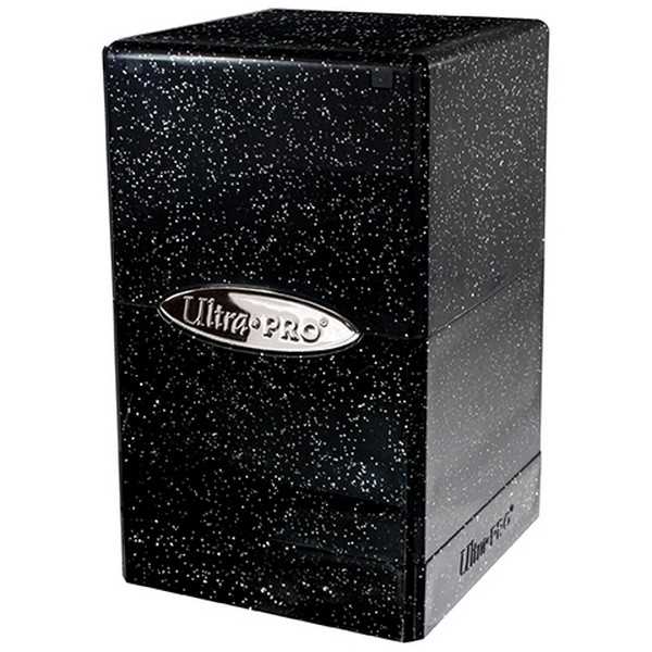 Satin Tower Deck Box - Glitter Black