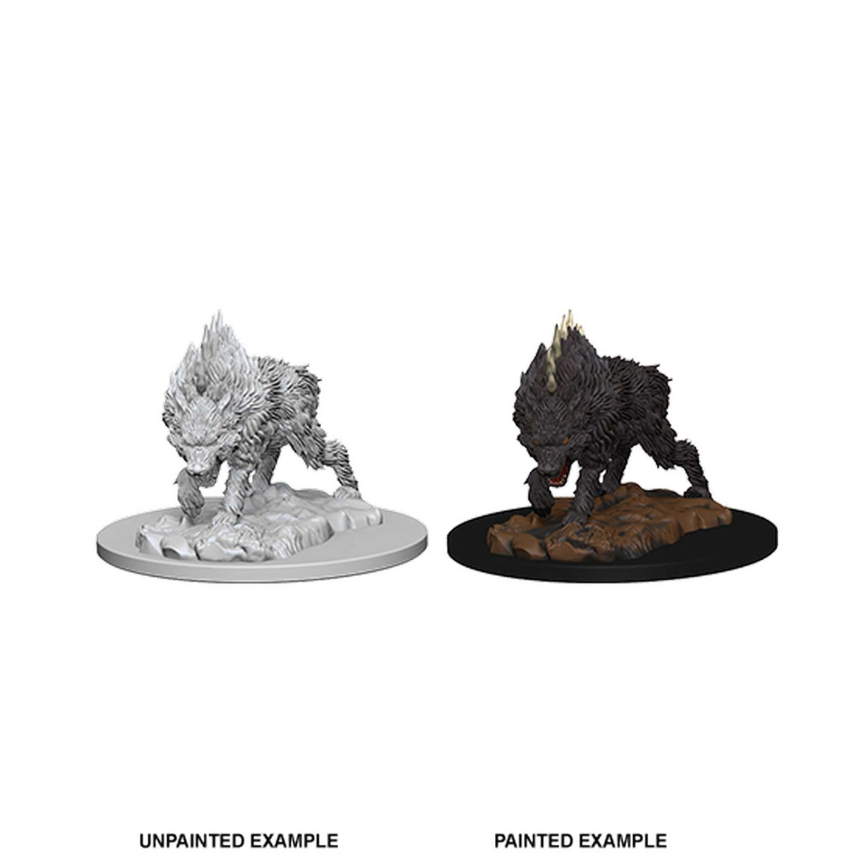 Pathfinder Deep Cuts Unpainted Miniatures: Dire Wolf