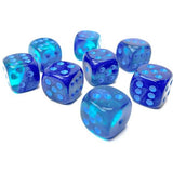 Gemini 12mm d6 Blue-Blue/light blue Luminary Dice Block (36 dice)