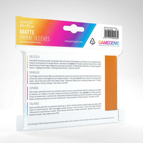 Matte Prime Sleeves - Orange (100)